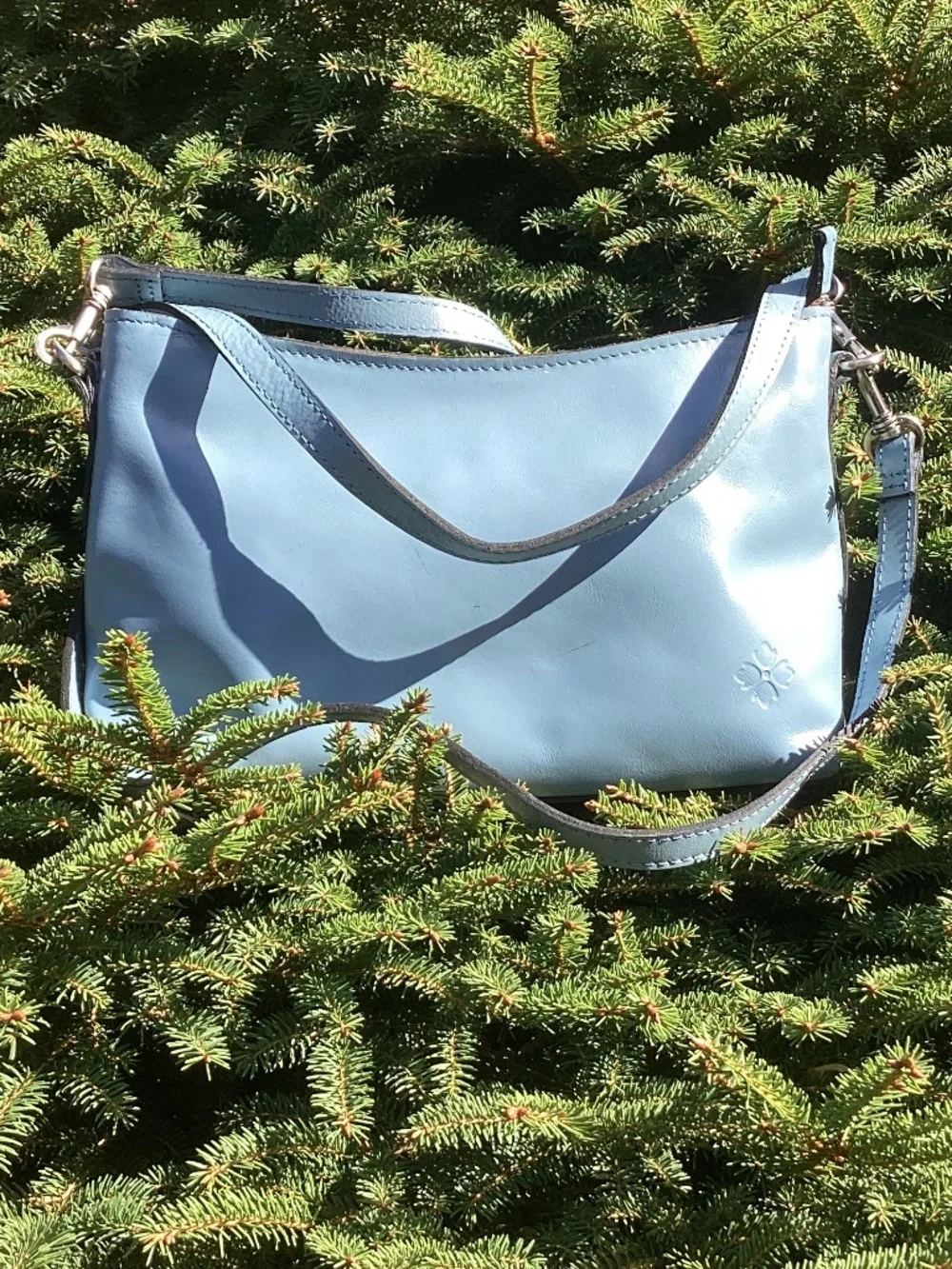 Beautiful Smooth Genuine Blue Leather Patricia Nash Shoulder/CrossbodyHandbag🦋